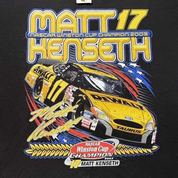 Vintage 2003 Matt Kenseth NASCAR Winston Cup Champion T-Shirt XXL‎ Dewalt NWT